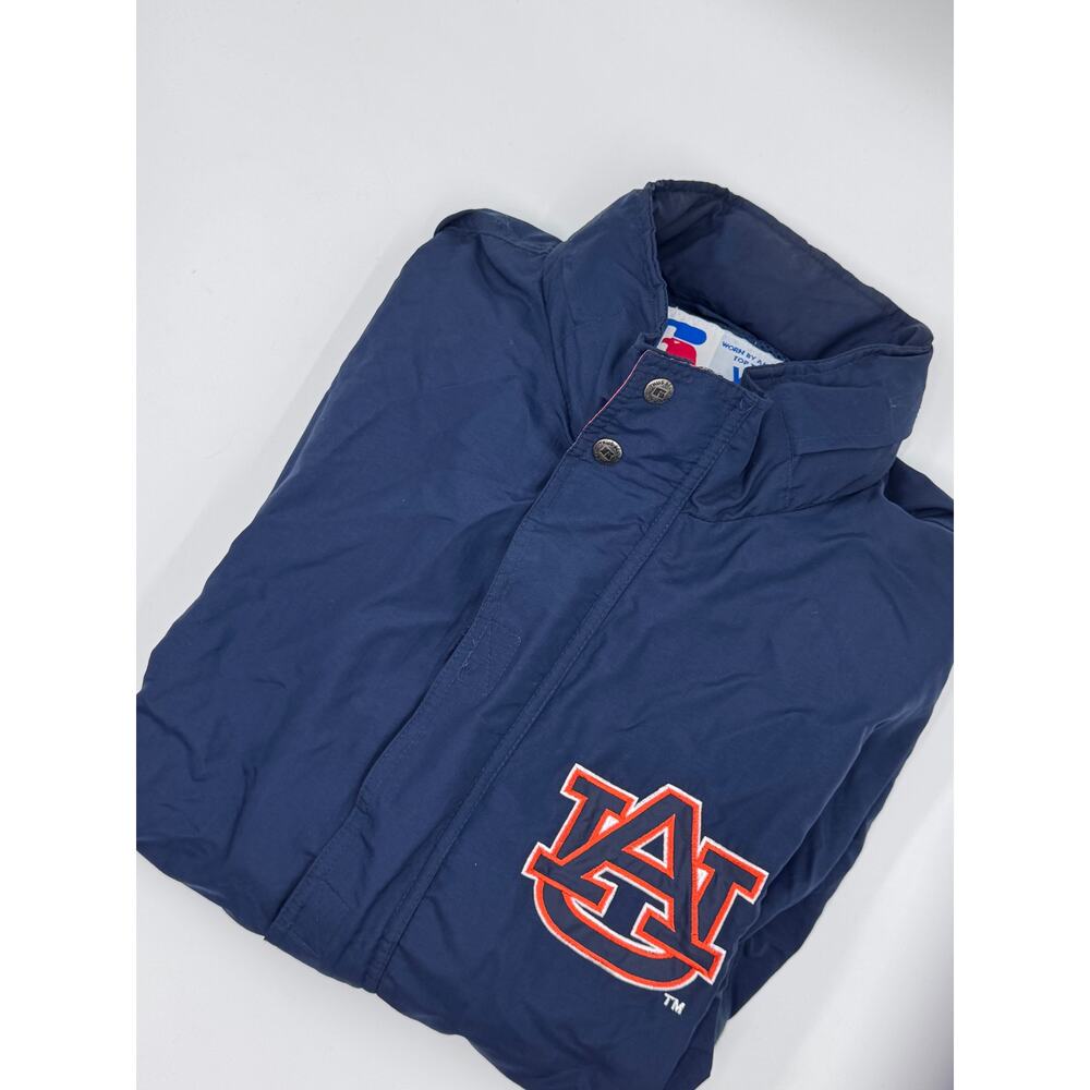 Retro 90s Auburn Russell Athletics Pullover Windbreaker Football Athleisure